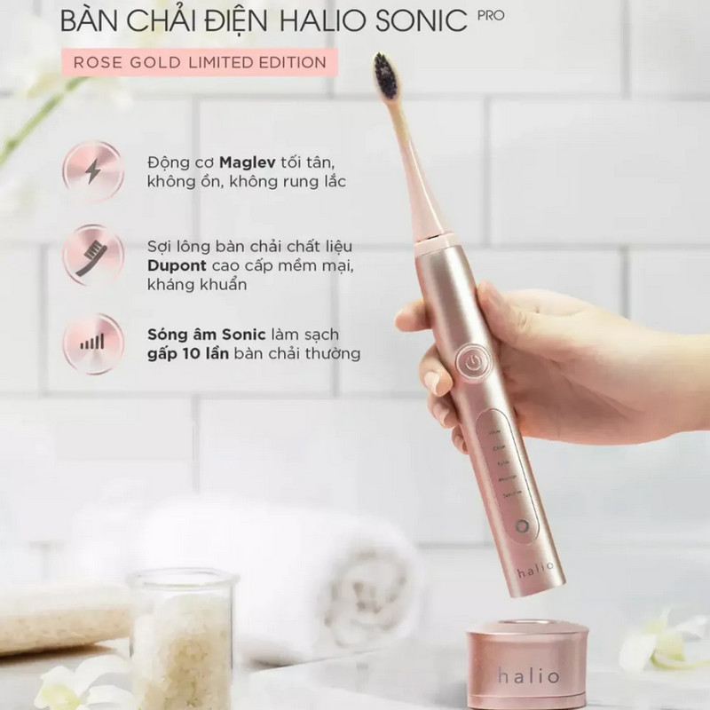 B&agrave;n Chải Điện L&agrave;m Trắng Răng Halio Sonic Whitening Toothbrush Pro